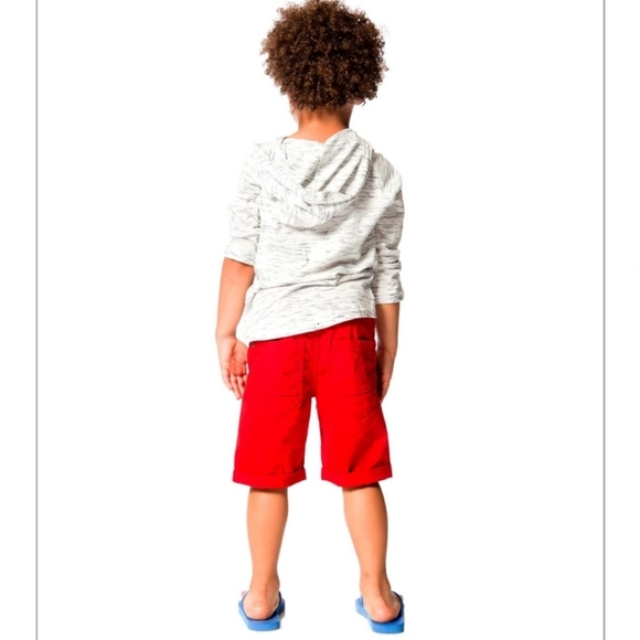 NWT deux par deux Boy's Red Burmuda Shorts, 3yrs - Picture 2 of 5
